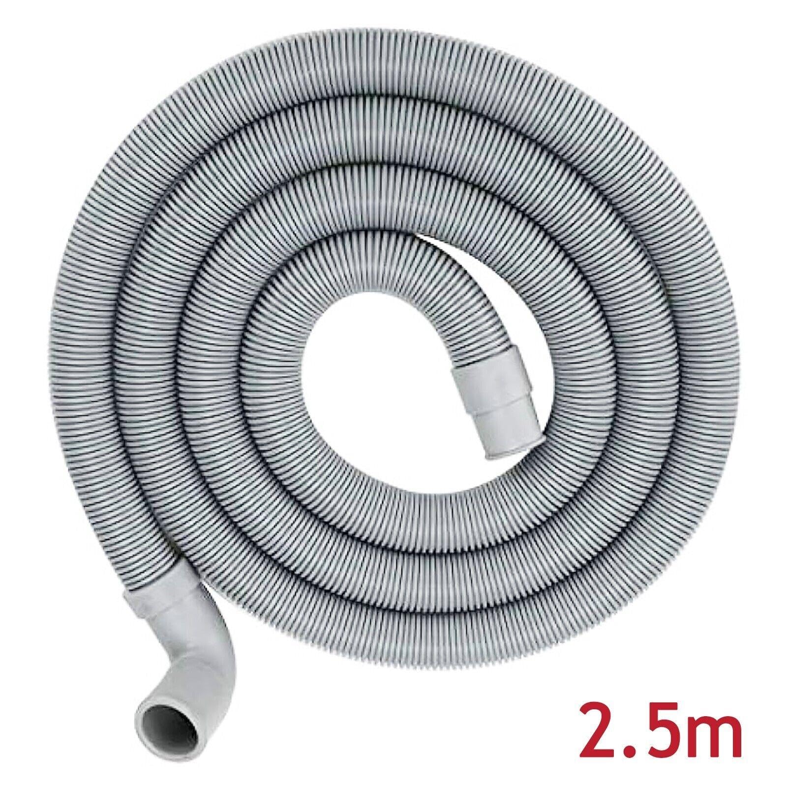 SPARES2GO Uniwersalny wąż odpływowy z prostym zakończeniem do pralek (2,5 m, 19 mm / 21 mm)