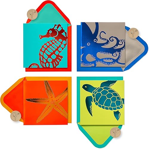 Papyrus Tarjetas en blanco con sobres, vida marina (20 unidades)