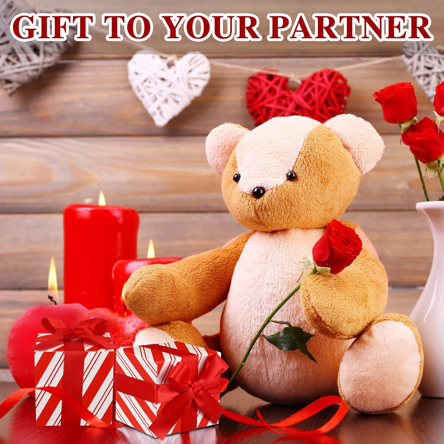 Sabary 25 Pcs Christmas Red Gift Boxes with Lids 4 x 4 x 4 Inches Candy Design Christmas Kraft Gift Boxes with Red Ribbons Small Present Box for Wedding Party Favor Birthday - Image 4