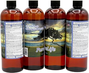 12% Hydrogen Peroxide Food Grade with No Added Stabilizers - in Distilled Water 68 Oz