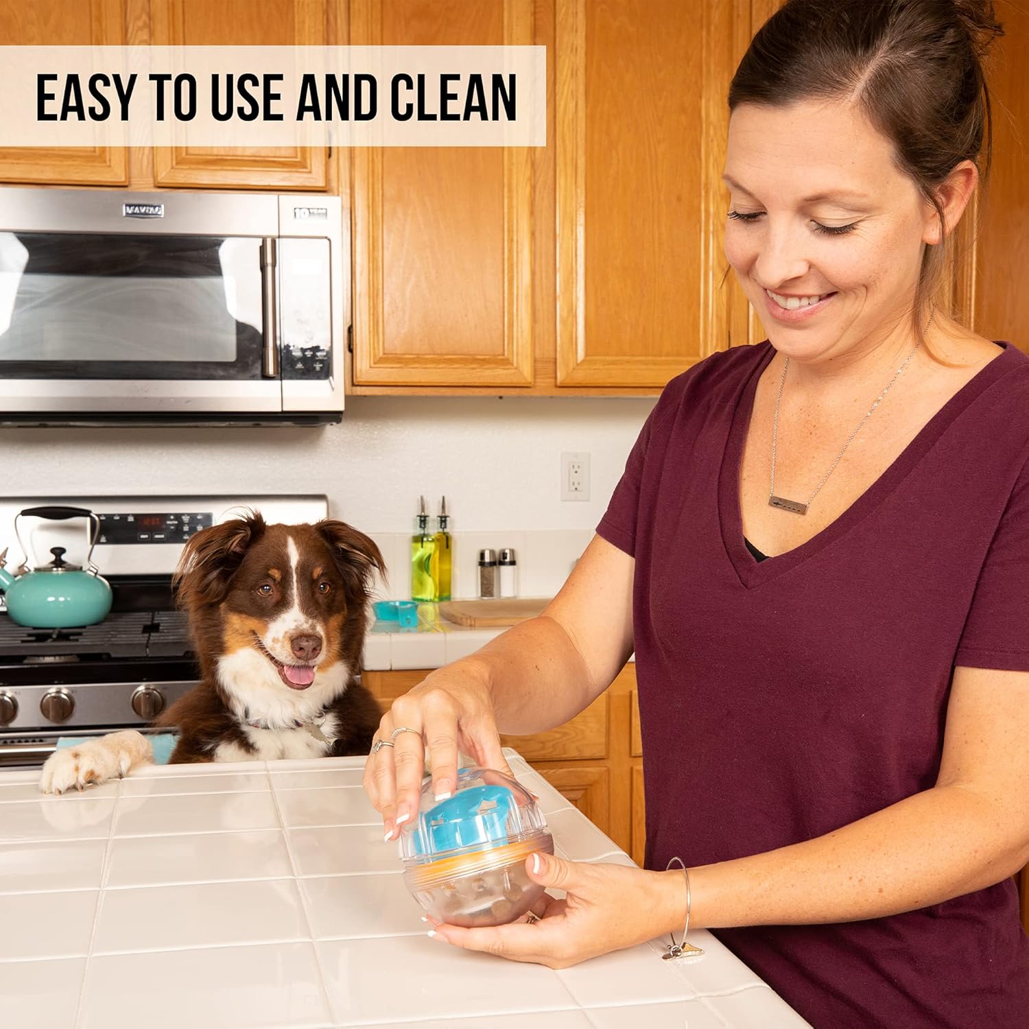 Pet Supplies : Pet Zone IQ Treat Ball – Adjustable Dog Treat Dog Ball & Treat Dispensing Dog Toys (Dog Puzzle Toys, Dog Enrichment Toys, and Interactive Dog Toys in One) Great Alternative to Snuffle Mat for Dogs - 4" : 