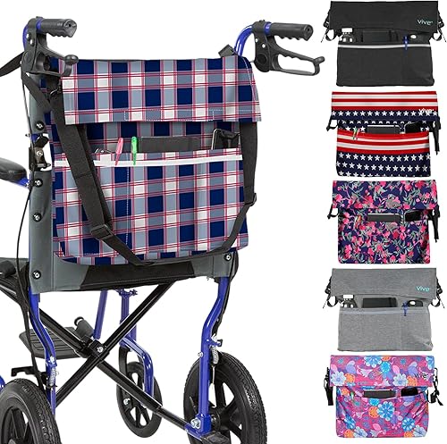 Miniatura 109 de Bolsa para silla de ruedas, Floral púrpura