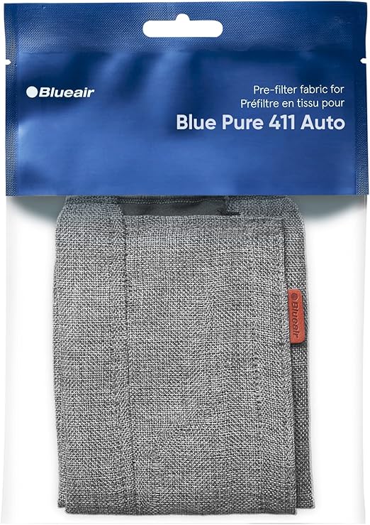 BLUEAIR Blue Pure 411 Auto Gray Pre-Filter, Washable Fabric Traps Pollen, Pet Hair & Dust, Arctic Trail
