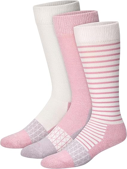 Hanes Women's Over-the-Calf Socks w/ Mild Graduated Compression, Absolute Wellness Non-Binding Cushioned Socks, 3-Pack