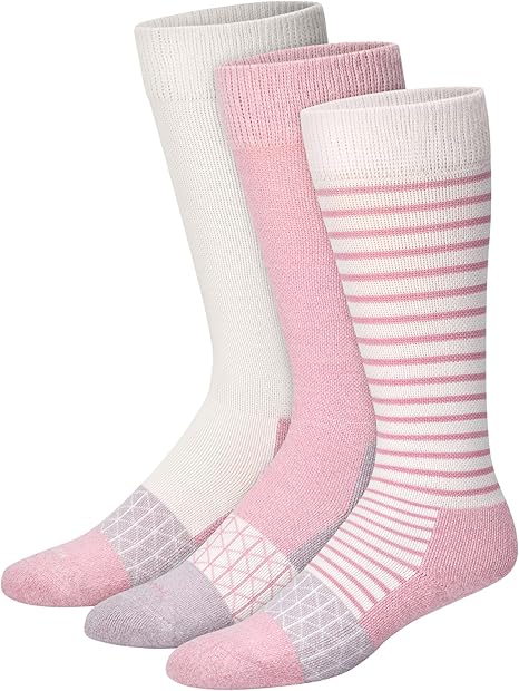 Hanes Women's Over-the-Calf Socks w/ Mild Graduated Compression, Absolute Wellness Non-Binding Cushioned Socks, 3-Pack