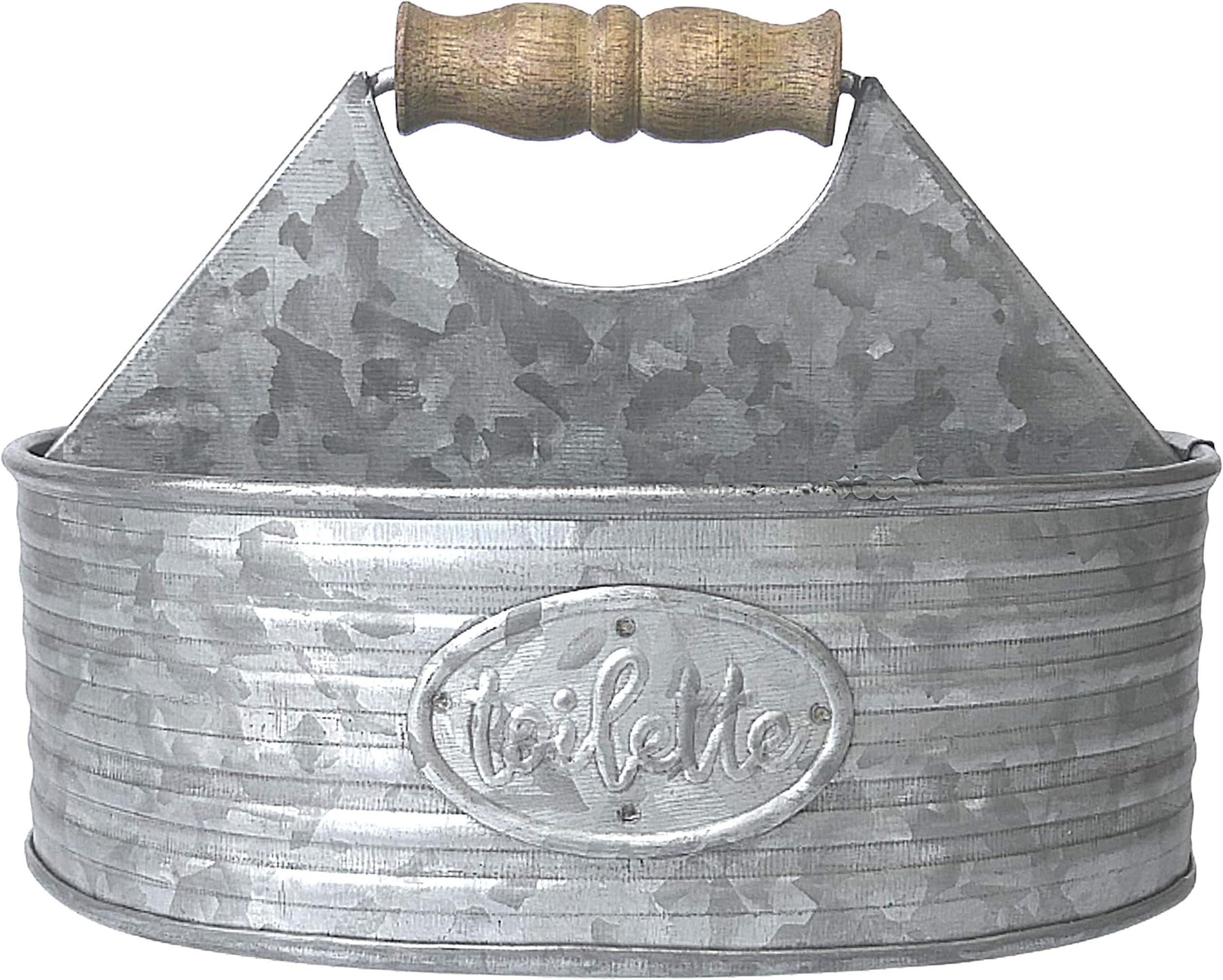 Galvanized "Toilette" Bathroom Caddy
