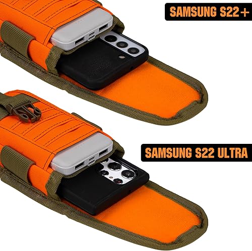 Miniatura 10 de IronSeals Funda táctica para teléfono celular, funda para teléfono inteligente, bolsa Molle para accesorios, bolsa para cinturón de 4.7 a 6.7