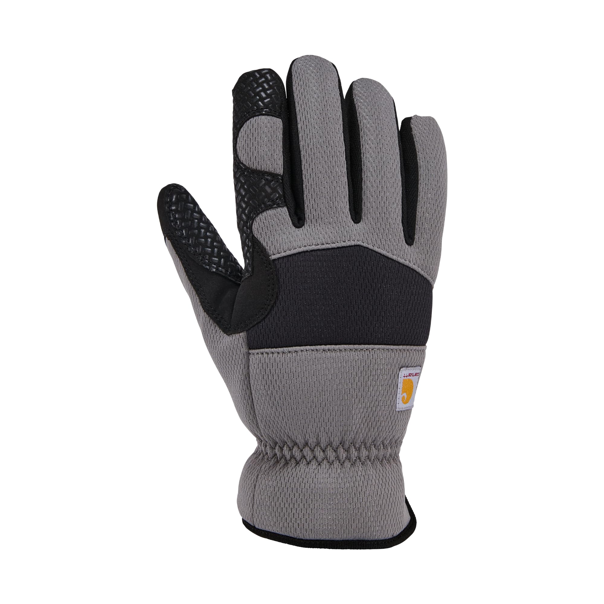 Carhartt Guante de alto agarre con forro térmico para hombre, color negro acero, talla L