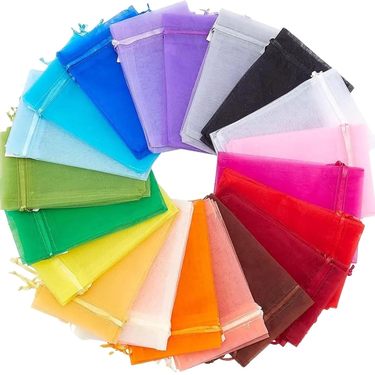 10X14 Imported Plain Net Tissue Drawstring Bags|Return Gift Potli Bags 25 Bags (Mix Colours) 10X14 Imported Plain Net Tissue Drawstring Bags|Return Gift Potli Bags 25 Bags (Mix Colours)