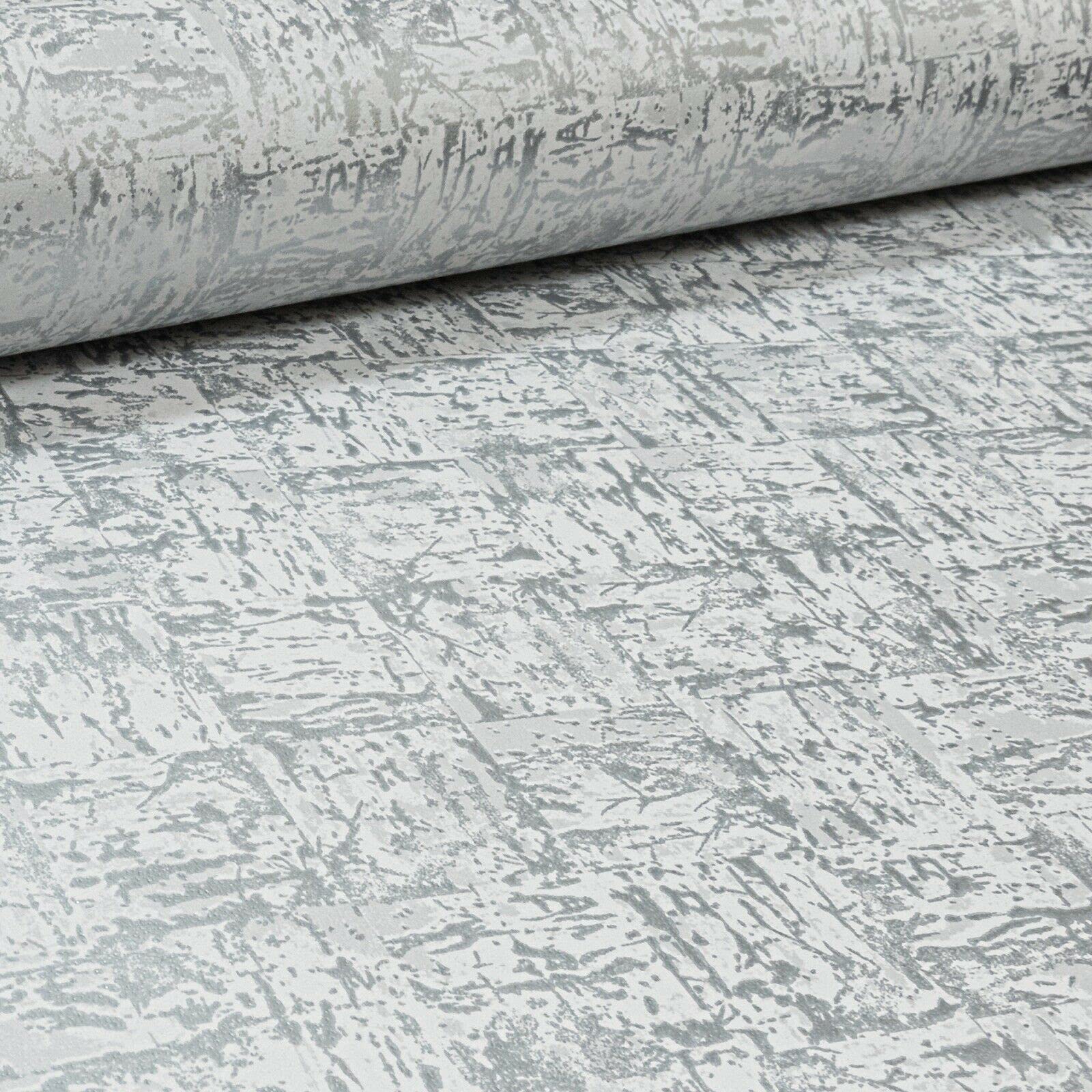 Sophie Laurence Silver Grey Luxury Metallic Concrete Textured Paste The Wall Industrial Distressed Effect Charcoal Slate Wallpaper (Silver Grey)