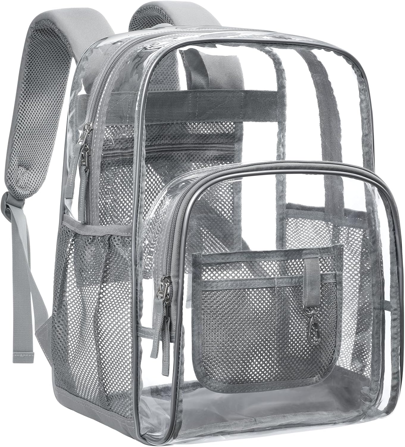 PACKISM Clear Backpack - 17 inch Heavy Duty Clear Backpacks for School, Large Transparent Bookbag for Students (Age 12+)