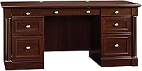 Sauder Palladia Executive Office Desk, Select Cherry - File Drawers, Keyboard Tray, Cord Management, Spacious Storage