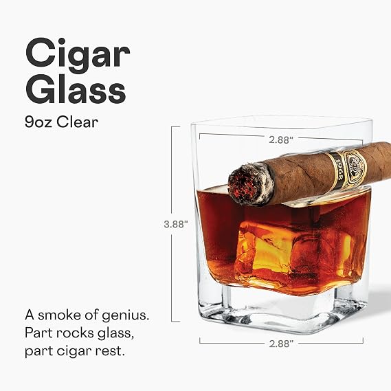 Corkcicle Premium Cigar Glass 9 oz with Built-In Cigar Notch