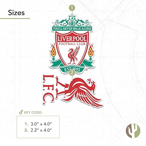 Miniatura 3 de Desert Cactus Liverpool FC - Calcomanía de vinilo Inglés Anfield Football Soccer Laptop Botella de agua Car Scrapbook (4 pulgadas V1)