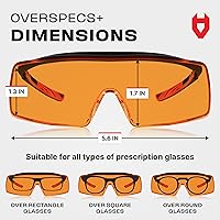 Vista 6 de NoCry Lentes de seguridad con bloqueo de luz azul sobre anteojos con 100% protección UV, protección contra la luz UV con lentes antivaho