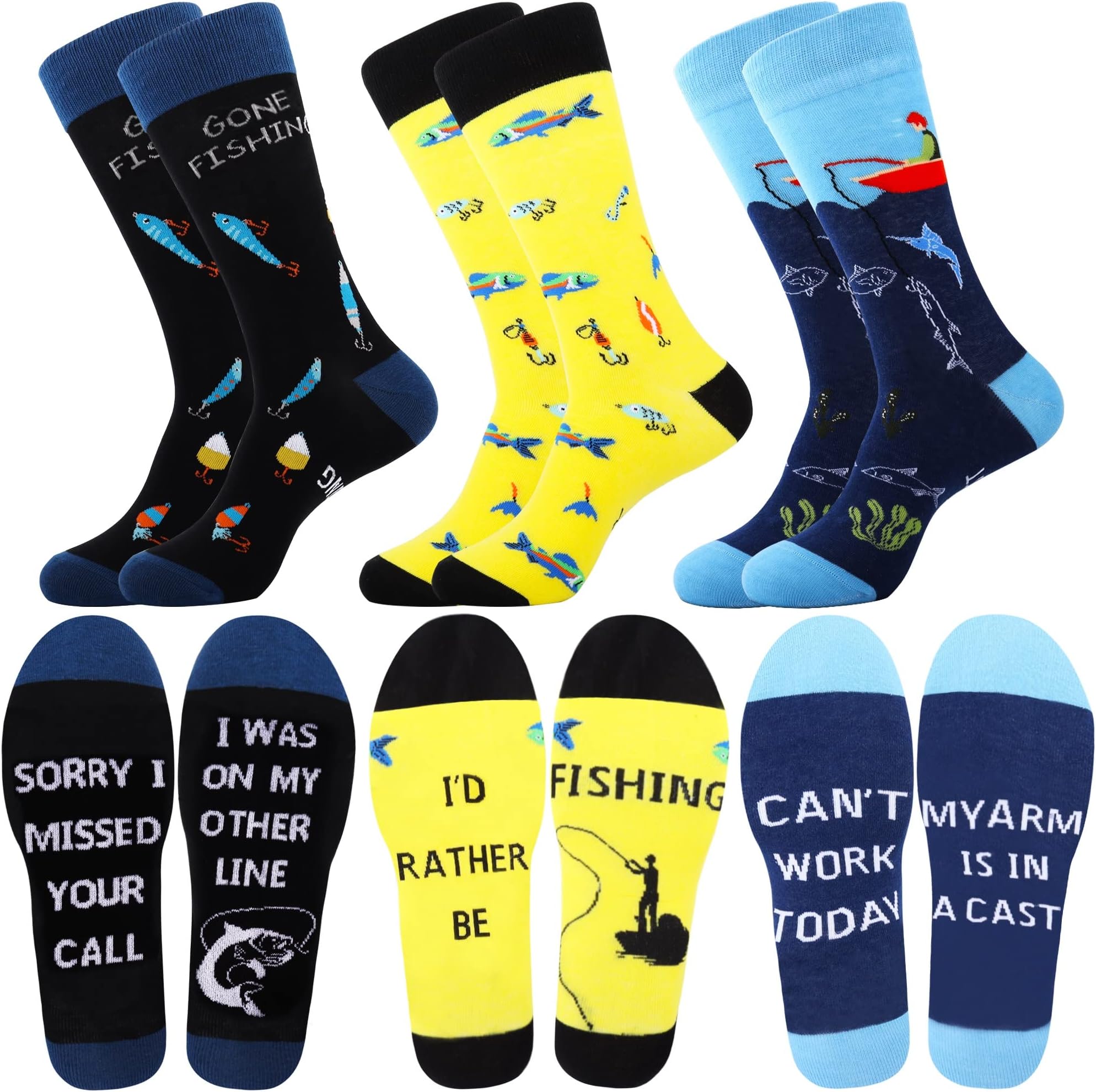Mens Funny Fun Crazy Funky Dress Crew Socks Gifts for Men Dad Grandpa