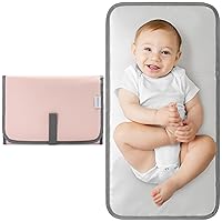 Vista 5 de Comfy Cubs Cambiador de bebé tamaño compacto, cambiador de pañales impermeable con almohada acolchada, suave y ligero, diseño plegable para viajes