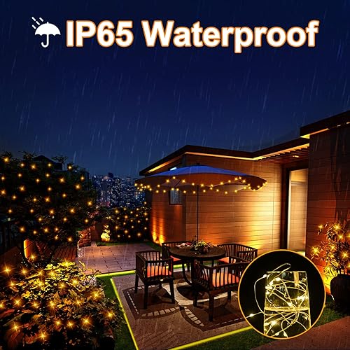 Miniatura 4 de BOLWEO - Juego de 2 cadenas de luces solares