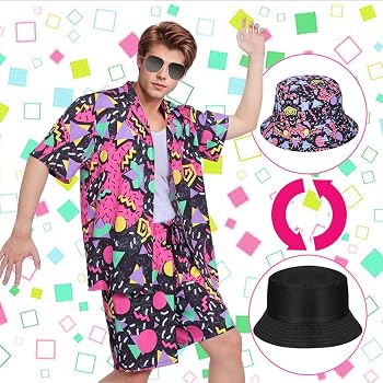 4 Pièces : Chemise, Short, Bob, Lunettes - Style Tropical Plage 4 Pièces : Chemise, Short, Bob, Lunettes - Style Tropical Plage