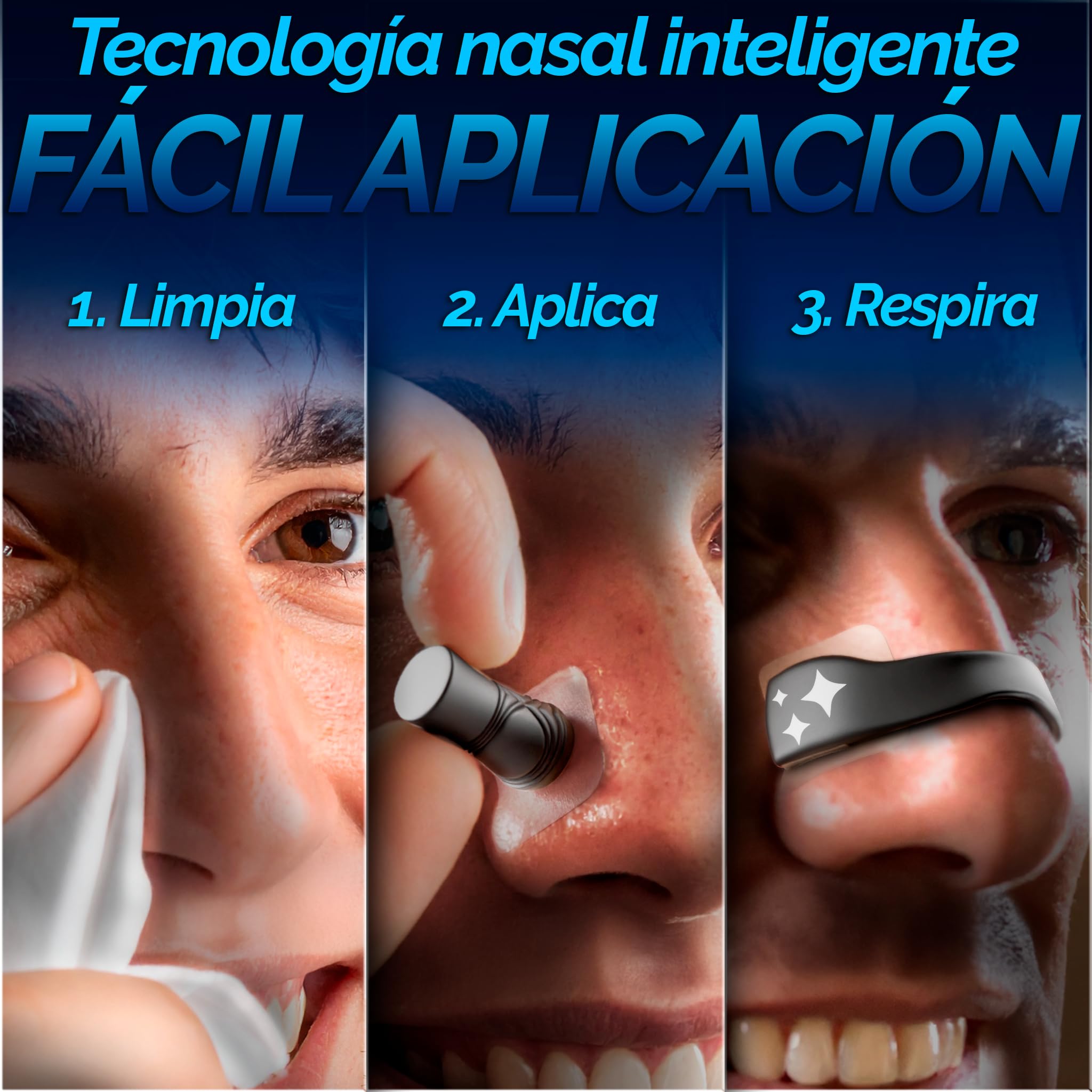 DreamTape® 60 Adhesivos Premium Médicos con Imán para Tiras Nasales Magnéticas – Parches Magnéticos Nasales Repuestos – Pegatinas para Banda Magnética Nariz – Antirronquidos – 30 Usos