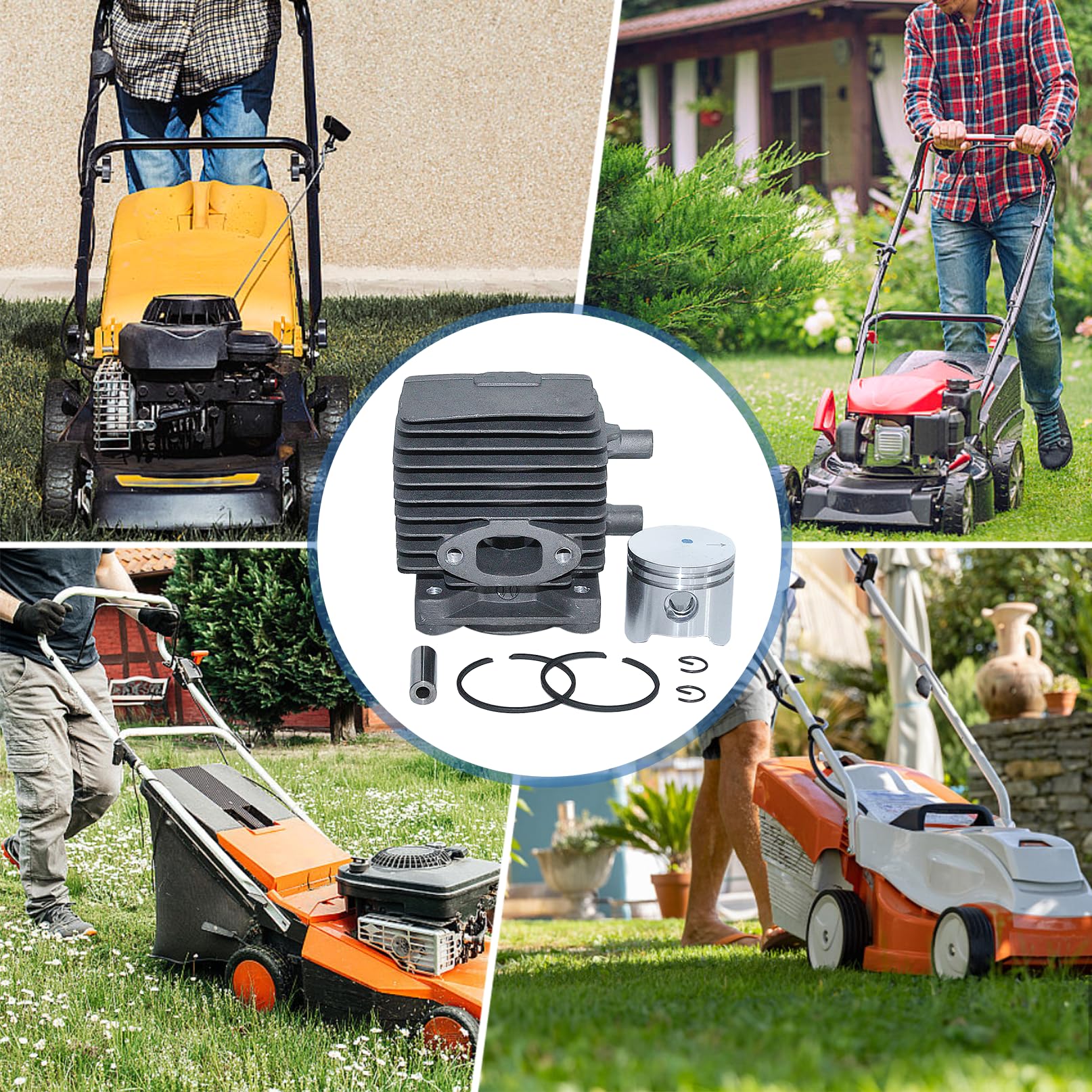 34mm Kit guarnizione anello perno pistone cilindro per Stihl FS75 FS80 FS85 FC75 FC85 FH75 FR85 HL75 HL75K HT70 HT75 KA85 KR85 KW85 SP81 SP85 Trimmer Sostituire # 4137 020 1202.