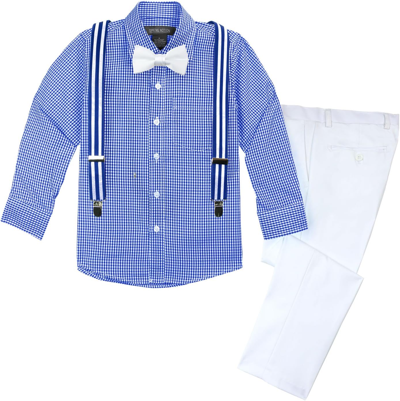 Spring Notion Boys' 4-Piece Suspenders Outfits Spring Collection