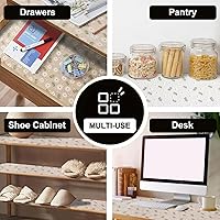 Vista 40 de INNOLITES Kitchen Cabinet Shelf Liner Non-Adhesive Refrigerator & Drawer Liner Waterproof, Oil-Proof EVA with Floral Pattern Easy to Cut &