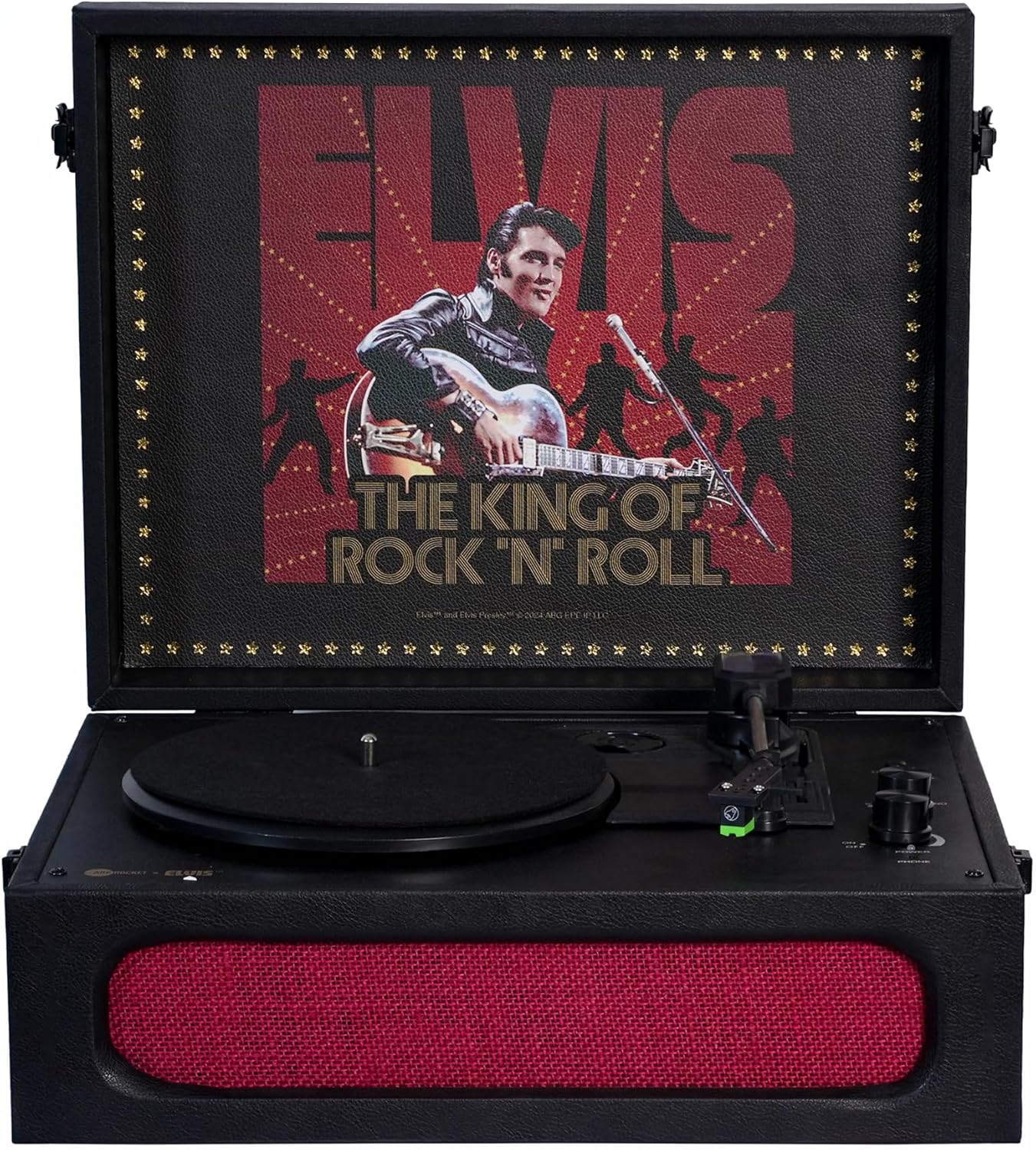 Arkrocket x Elvis Bluetooth Protable Record Player 3-Speed Bluetooth Input and Output Turntable Built-in Speakers with Magnetic Cartridge Auto Off - Elvis Presley '68