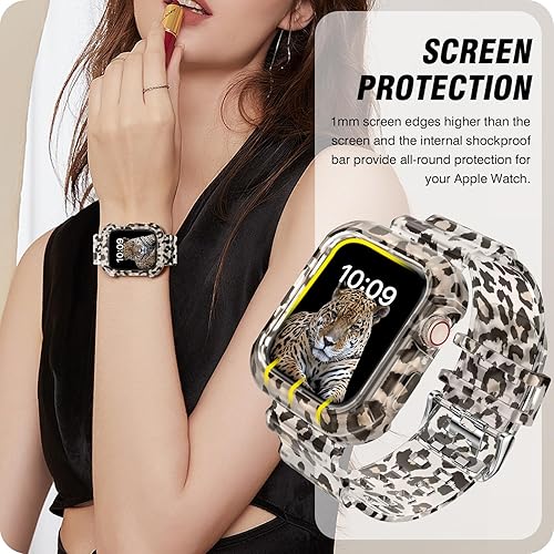 Miniatura 6 de DABAOZA Compatible con Apple Watch Band transparente de 1.496 pulgadas, 1.575 pulgadas, 1.614 pulgadas, 1.654 pulgadas, 1.732 pulgadas, 1.772