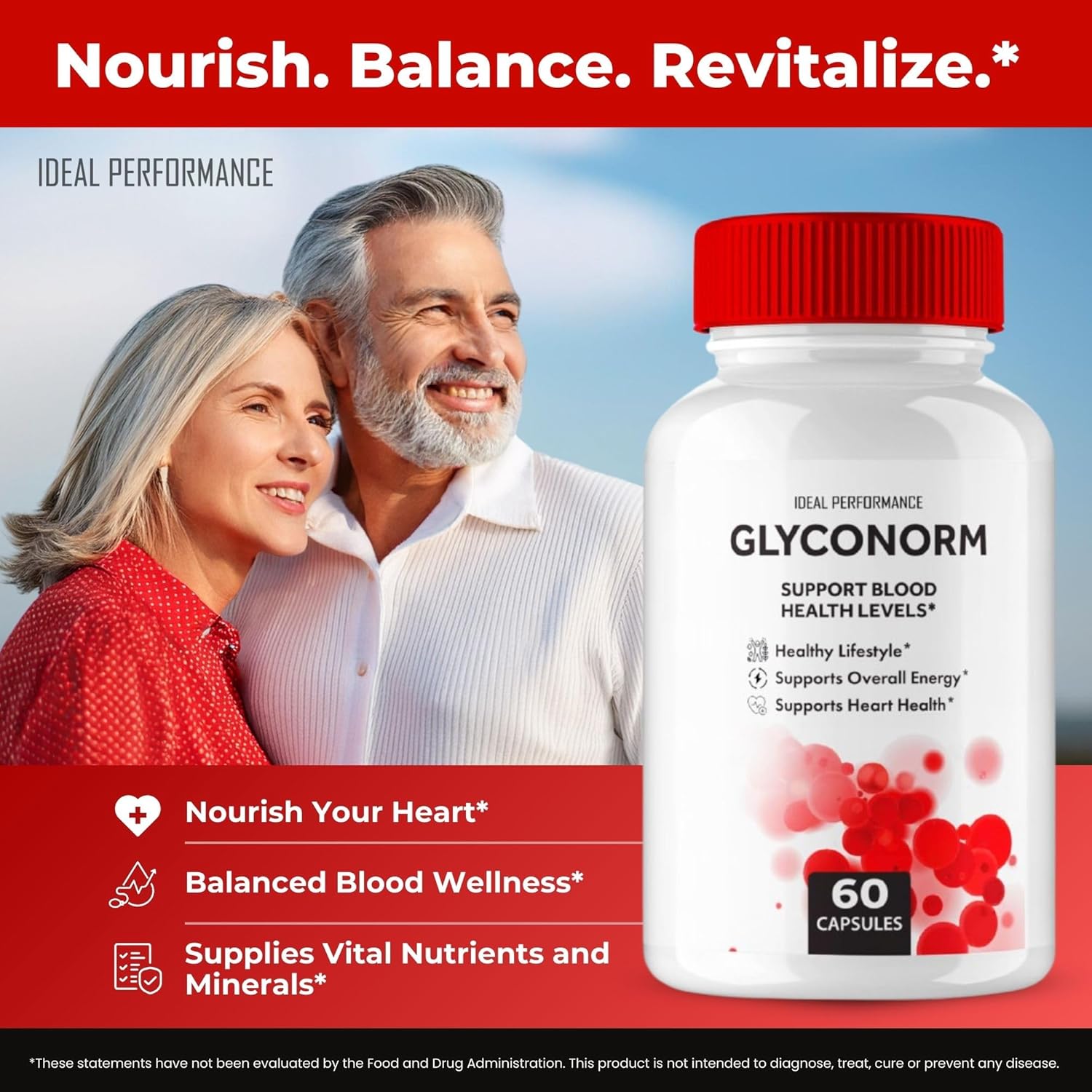 IDEAL PERFORMANCE Glyconorm Capsules, Glyconorm Support Supplement Pills - Maximum Strength, Glyco Norm Health & Wellness, All Natural Formula Pills, Glyco Norm Health Capsules Reviews (5 Pack)