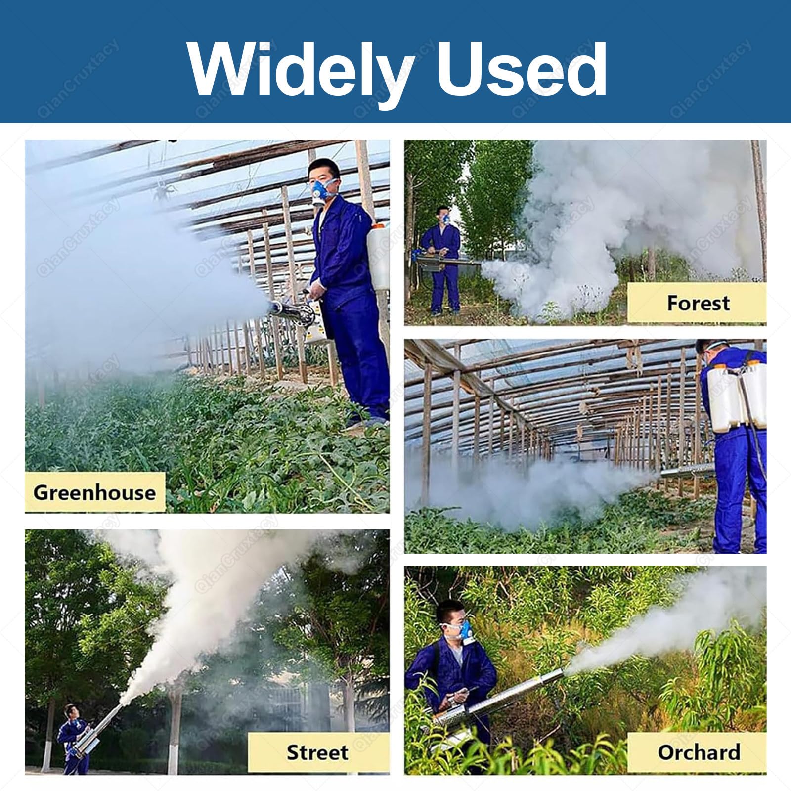 Macchina per Nebulizzazione ULV e Termica 15L, Spruzzatore Elettrico per Aerosol e Atomizzatore per Disinfettare Aree Agricole, Uffici e Ambienti Sia Interni Che Esterni 180