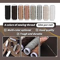 Vista 5 de BAGERLA Kit de costura de reparación de tapicería, kit de costura resistente con herramientas de punzón, desgarrador de costura, agujas de costura a