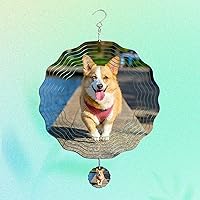 Vista 3 de 10 piezas de 1.6 pulgadas de sublimación hilandero de viento, colgante pequeño de aluminio 3D para patio y jardín, para transferencia de prensa