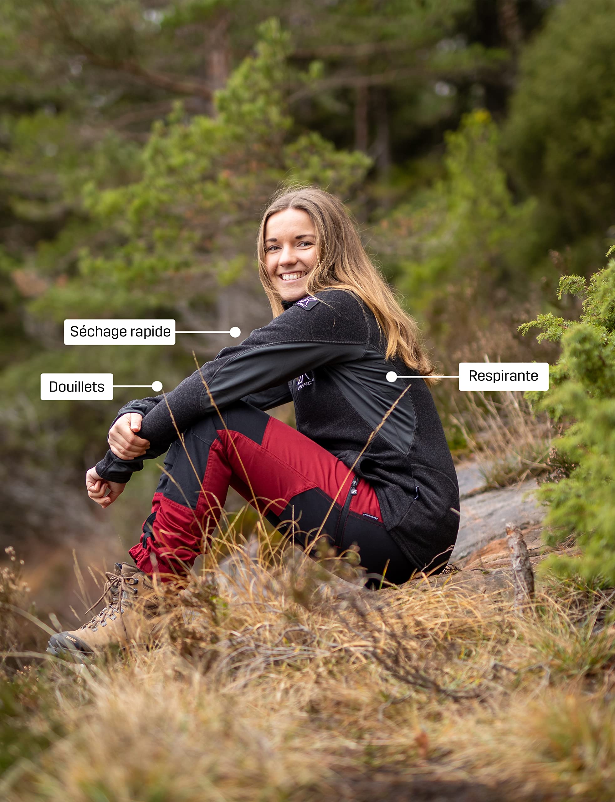 RevolutionRace Fusion Fleece pour Femme, Veste Polaire D'extérieur Parfaite pour la Randonnée et les Aventures en Plein Air
