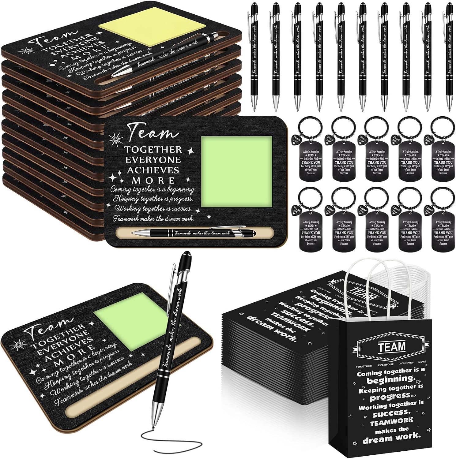 50 Pcs / 10 Set Team Appreciation Gifts Sticky Note Holder Bulk