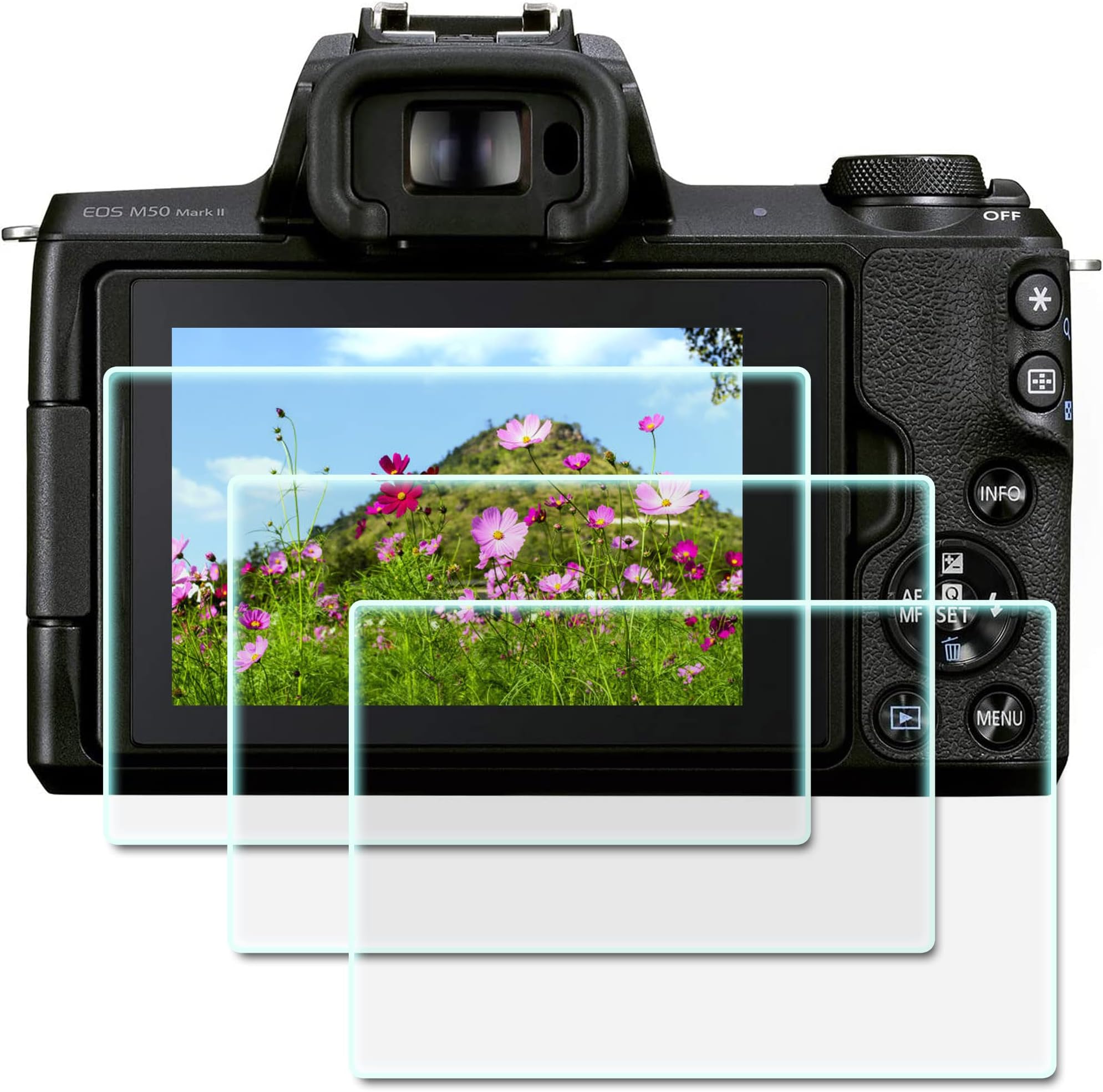 ZLMC Screen Protector Compatible With Canon Eos M50 M100 Mark ii, 0.3mm 9h Hardness Scratch Resistant Tempered Glass For Canon Eos M50 M50 Mark ii Anti-Scrach [3pack]