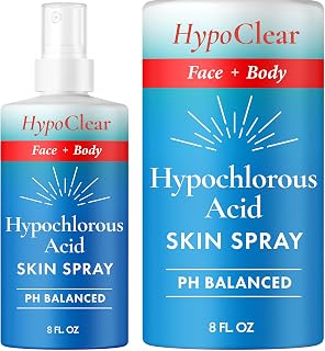 Hypochlorous Acid Spray for Face, Skin & Eyelids – pH-Balanced HOCl Facial Spray Safe for Acne, Red & Sensitive Skin – Gentle Non-Toxic Toner & Cleanser Mist for Clear, Hydrated Skin, 8 oz