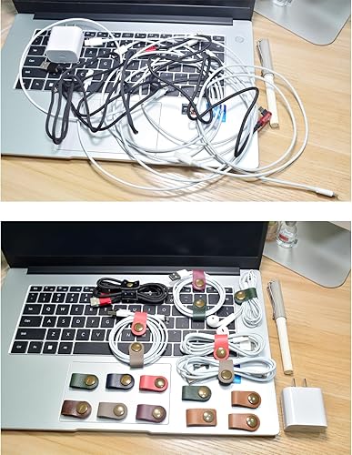 Miniatura 8 de CAILLU Organizador de cables, soporte USB, gestión de cables, correas de cable, estuche para auriculares, auriculares, devanador de auriculares,