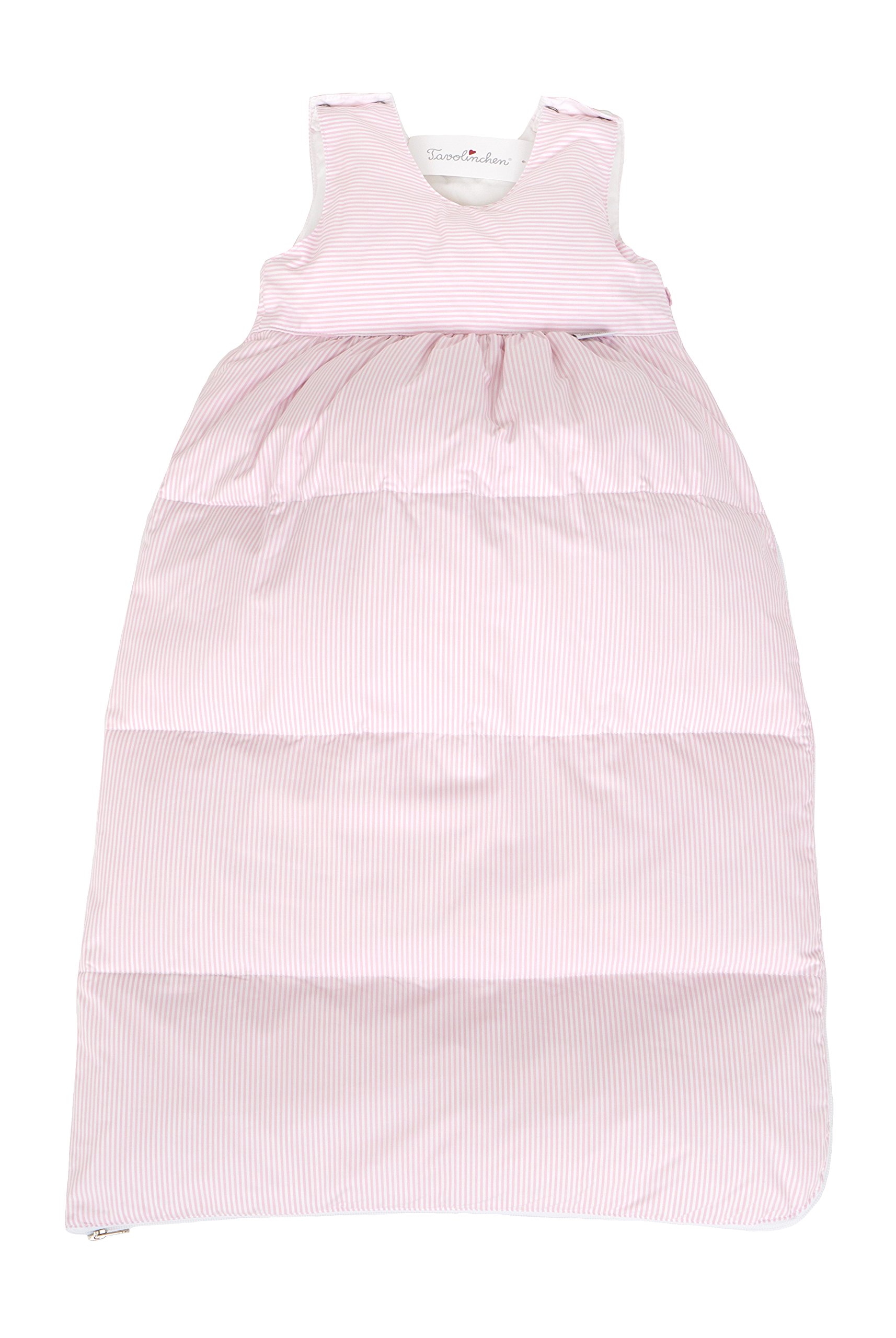 Saco de dormir para bebé, diseño de rayas, color rosa, 100 cm