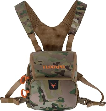 Binocular Harness Chest Pack Magnetic Flap Bino Case with Rain Cover