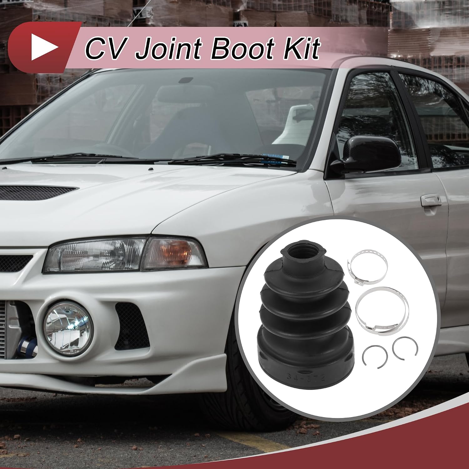 1 Set CV Joint Boot Kit for Mitsubishi Lancer 2012-2017 for Mitsubishi Outlander 2007-2020 Inner Constant Velocity Joint Boot W/Clamps No.3717A015