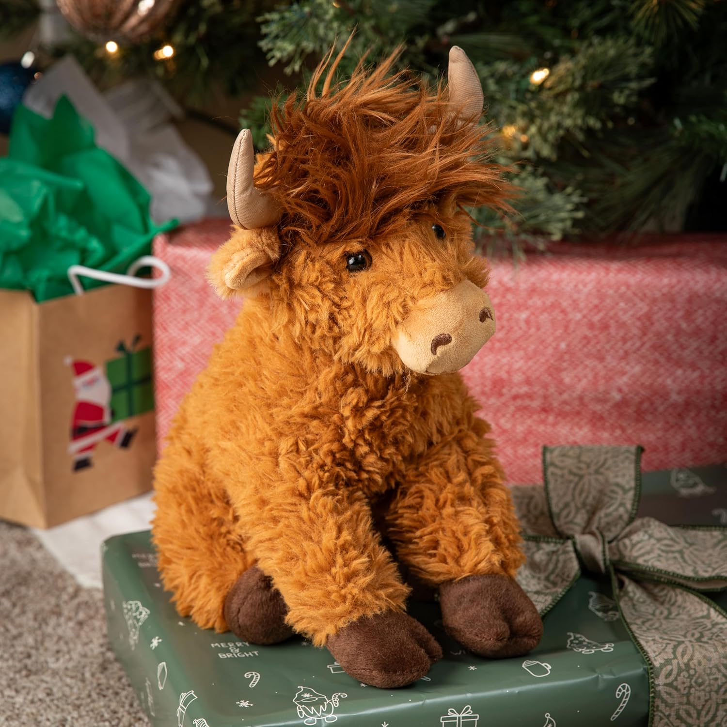 The Petting Zoo Highland Cow Plushie Stuffed Animal, Gifts for Kids, Wild Onez Wildlife Animals, Cow Plush Toy 12 inches - Image 2