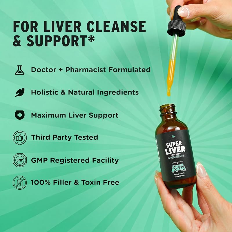 SuperBonsai Milk Thistle Herbal Liquid Supplement - Doctor-Formulated Botanical Blend with Milk Thistle and Dandelion Root - Vegan Non-GMO Drops - 1 Month Supply image 2