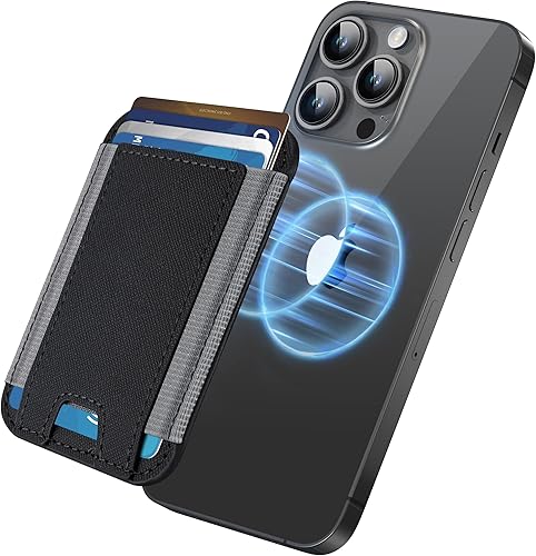 Miniatura 154 de HiWe Cartera MagSafe, cartera magnética más fuerte para iPhone 17/16/15/14/13/12, soporte para 7 tarjetas, RFID delgado minimalista de cuero, 1