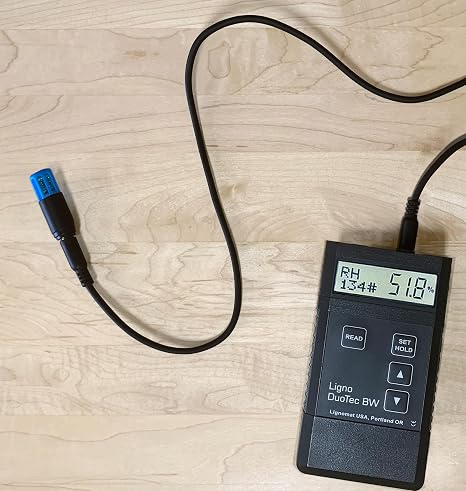 Lignomat BW-B Package - Multi-Function Pinless Moisture Meter and Humidity Meter with Thermo-Hygrometer Function - Digital Moisture & Temperature Humidity Monitor for Wood, Concrete, Drywall, Flooring