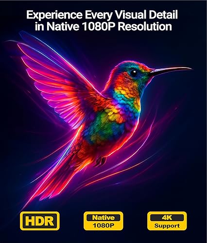 Miniatura 5 de AllPlay Google TV Smart Porejctor Native 1080p Full HD Auto Focus & Keystone Dolby Audio WiFi y Bluetooth Kit de cine en casa portátil