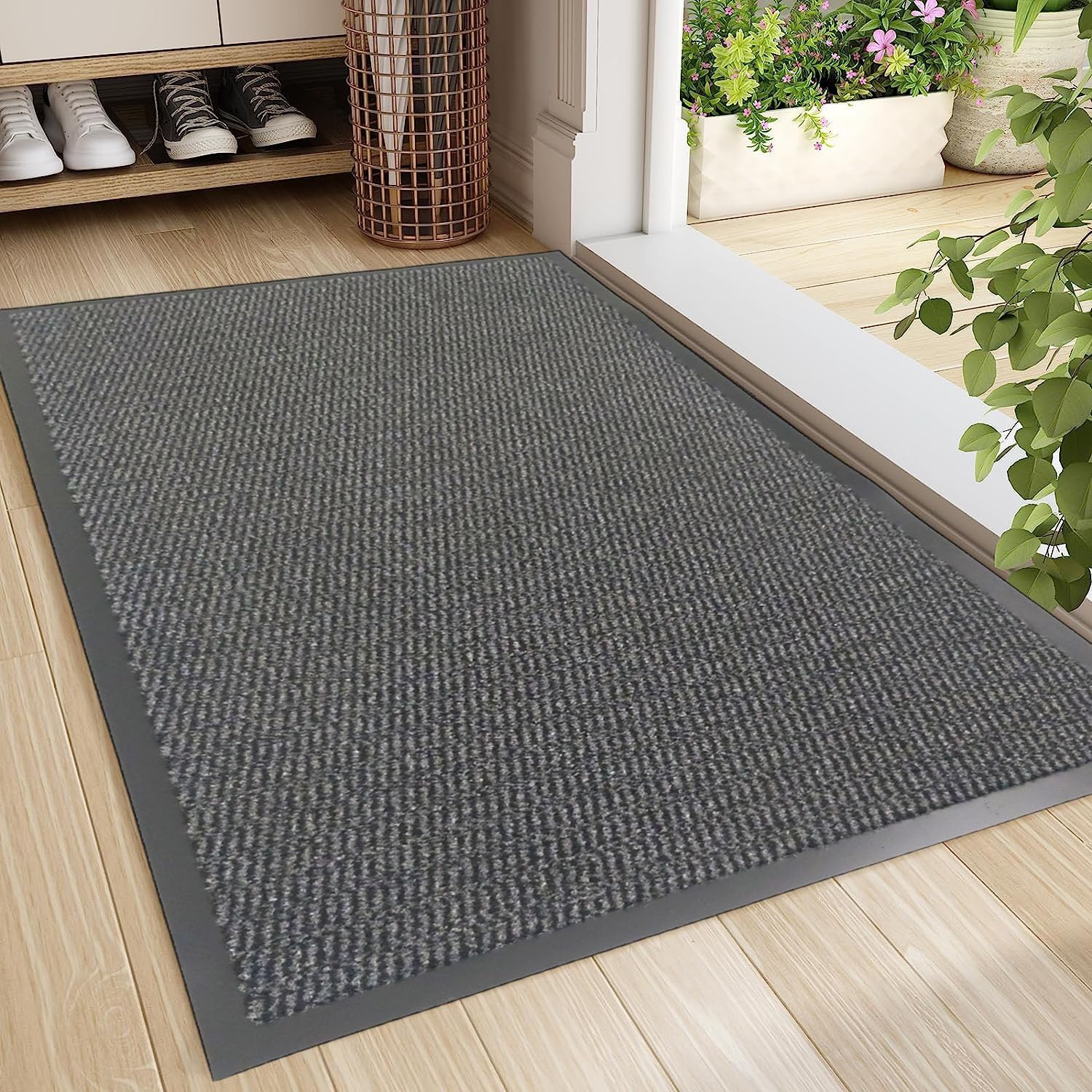RSM RUGS Heavy Duty Non Slip Grey Black Barrier Mats - Available in 18 Sizes (90cm x 300cm)