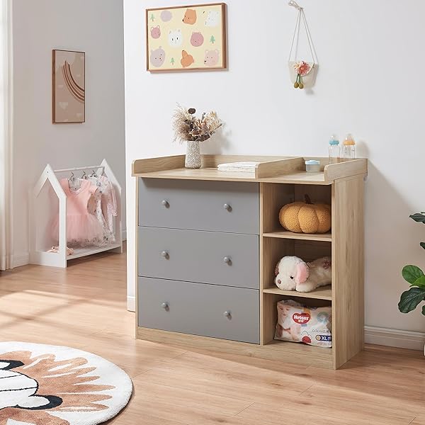 [en.casa] Cassettiera con Piano Fasciatoio Rimovibile