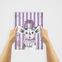 Vista 8 de Ritzy Rose Purple Circus Animals Art Kids Whimsical Wall Prints - 6 Children's Posters Baby's Nursery Child's Bedroom (Unframed) Decor Printed
