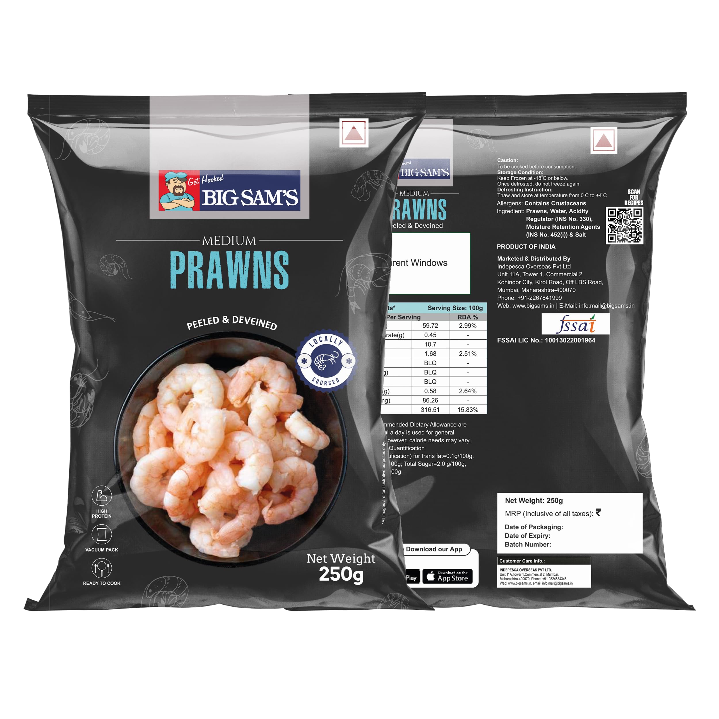 Prawns Medium, 200 g